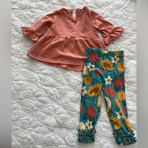 Ruffle butts fall sunflower outfit